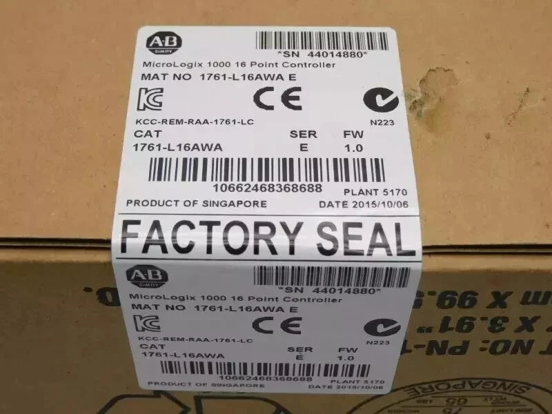 New Factory Sealed AB 1761-L16AWA SER E MicroLogix 1000 16 Point Controller