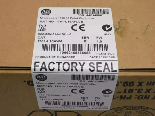 New Factory Sealed AB 1761-L16AWA SER E MicroLogix 1000 16 Point Controller