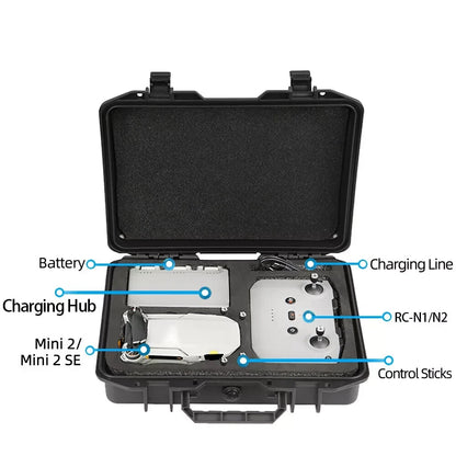 Portable Storage Shoulder Bag Carrying Case for DJI Mini 2/2 SE Drone Hard Shell
