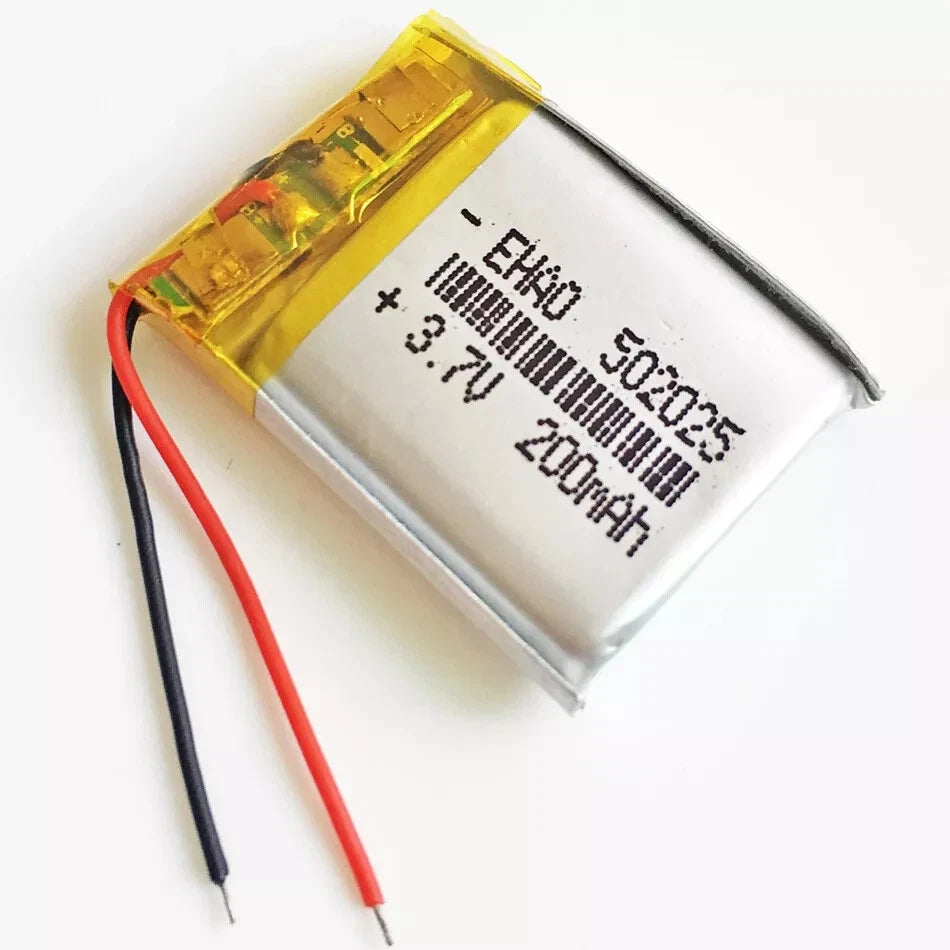 3.7V 200mAh Lipo Rechargeable Battery 502025 For MP3 MID Headphone Bluetooth GPS