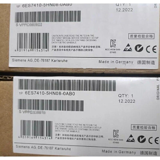New Siemens 6ES7 410-5HN08-0AB0 6ES7410-5HN08-0AB0 SIMATIC PCS 7 CPU 410 SMART