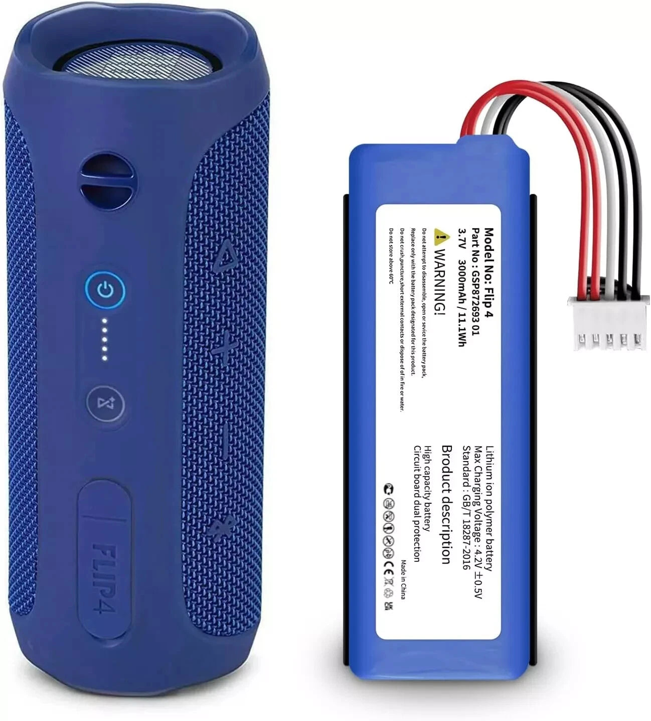 3000mAh Speaker Battery For JBL Flip 4,Flip 4 Special Edition,GSP872693 01,3.7V
