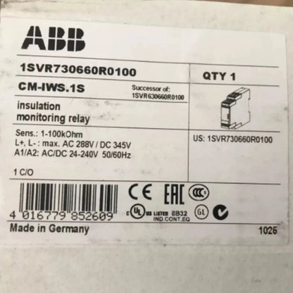 1PC new ABB CM-IWS.1S 1SVR730660R0100 Monitoring Relay Free ship #YP1