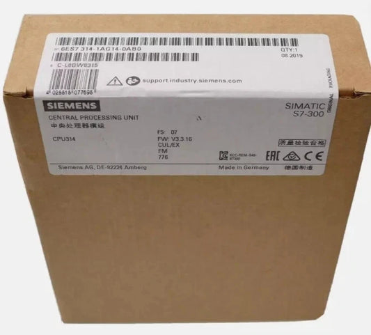 6ES7314-1AG14-0AB0 1PCNEW SIEMENS CPU CENTRAL PROCESSING UNIT 6ES7314-1AG14-0AB0