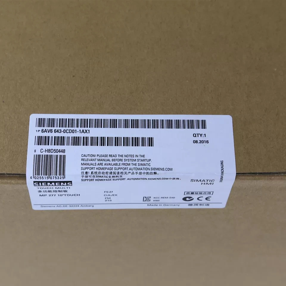 1Pcs NEW SIEMENS 6AV6643-0CD01-1AX1 6AV6 643-0CD01-1AX1 MP 277 TOUCH PANEL/zmh