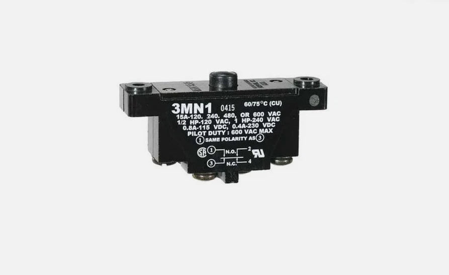 Honeywell 3Mn1 Snap Action Switch, Pin, Plunger Actuator, Dpdt, 15 A @ 600 V Ac