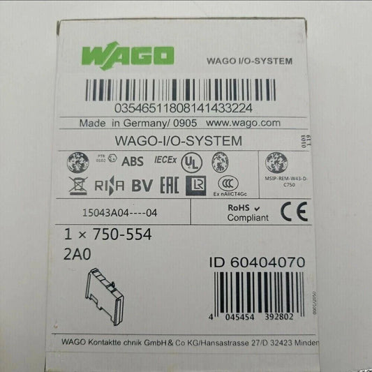 1PCS Original New WAGO 750-554 Module 750-554 SEALED