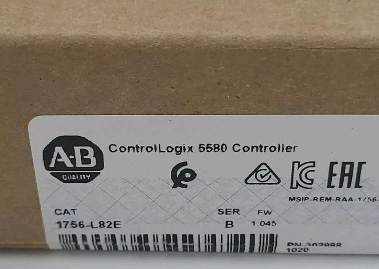 New Factory Sealed Allen-Bradley 1756-L82E SER B ControlLogix 5580 Controller