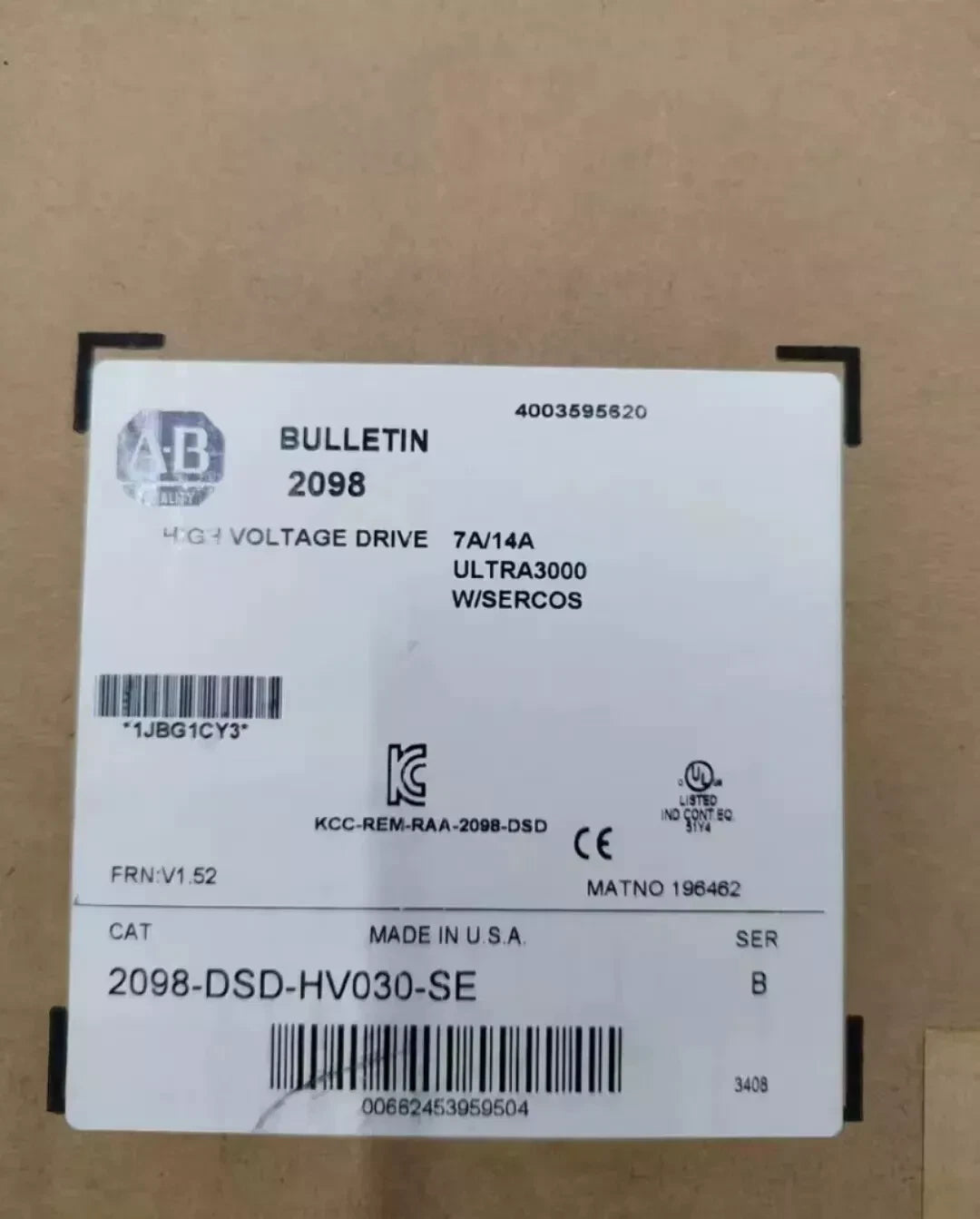 NEW AB 2098DSDHV030SE Servo Drive 2098-DSD-HV030-SE