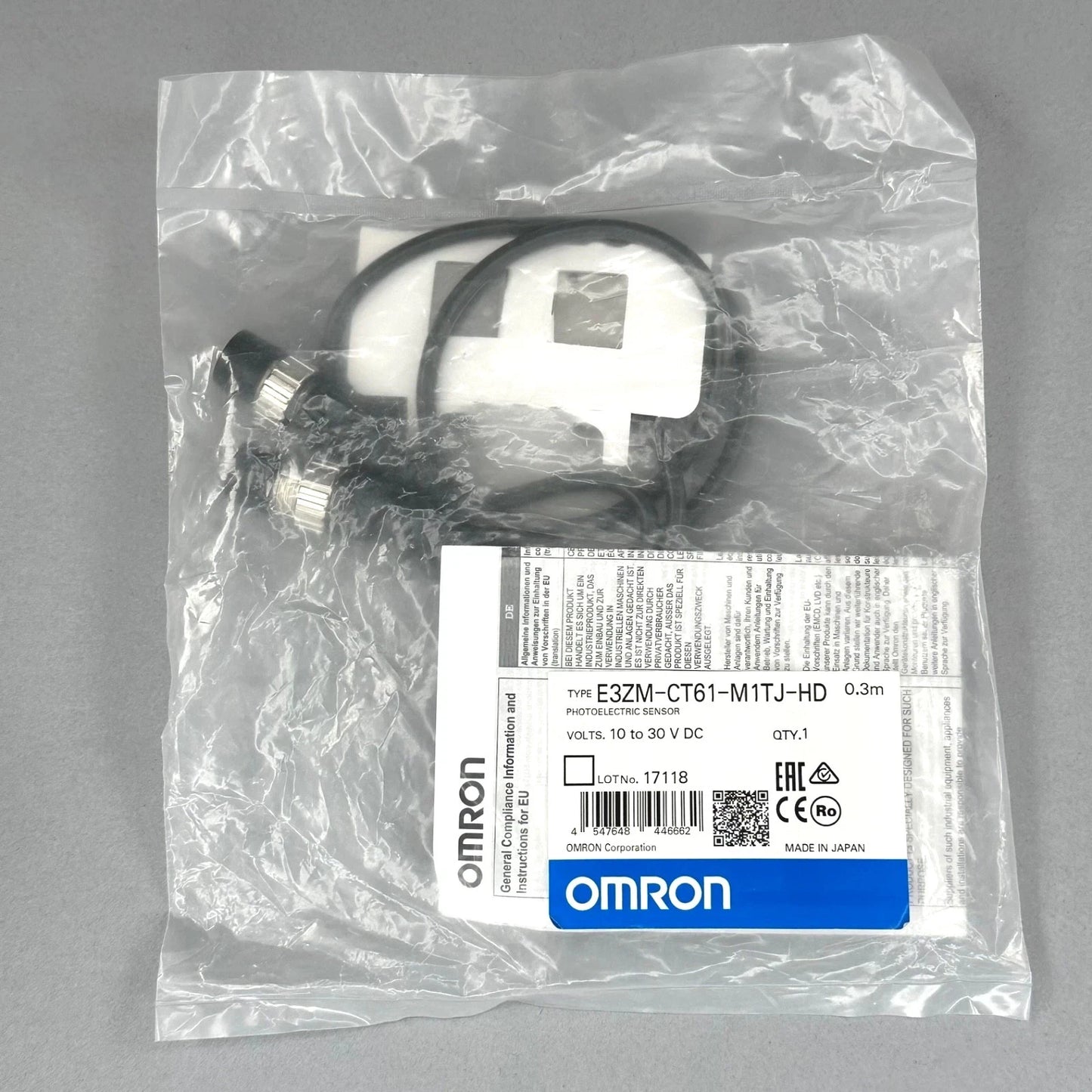 Omron Photoelectric Sensor E3ZM-CT61-M1TJ 0.3M 10-30V x 1 PC