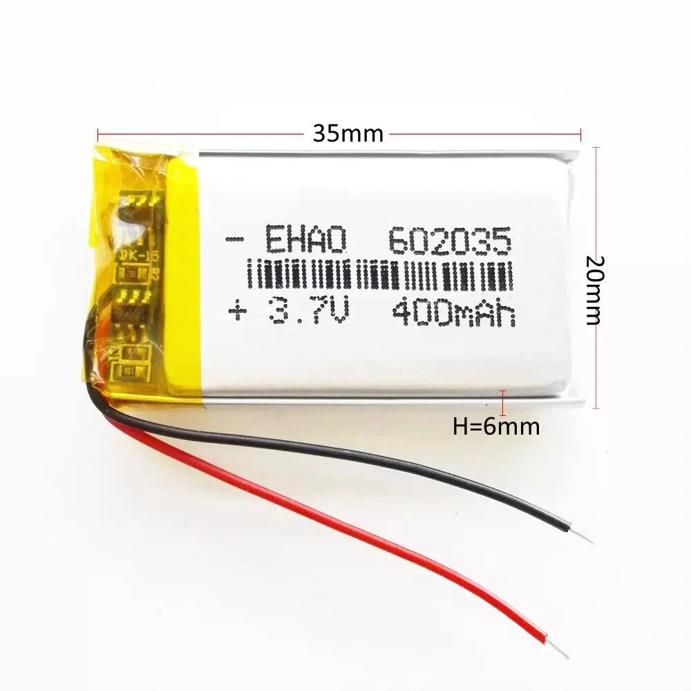 3.7V 400Mah 602035 Lipo Battery Rechargeable Battery Beauty Instrument Face Wash