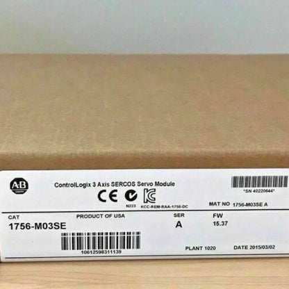 New Factory Sealed AB 1756-M03SE / A ControlLogix 3 Axis SERCOS Interface Module