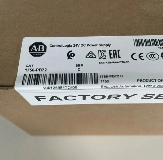 AB 1756-PB72 New Factory Sealed SER C ControlLogix 24V DC Power Supply