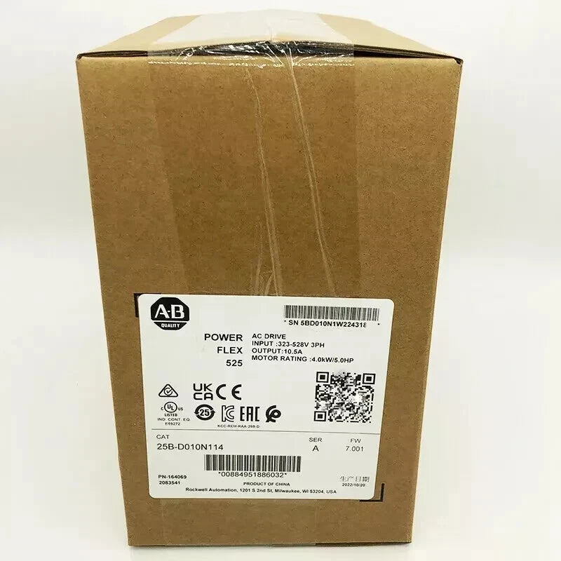 New Allen-Bradley 25B-D010N114 PowerFlex 525 4kW 5Hp AC Variable Frequency Drive