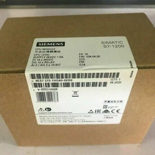 6ES7215-1HG40-0XB0 1PCS Brand New Siemens 6ES7 215-1HG40-0XB0 Fast delivery