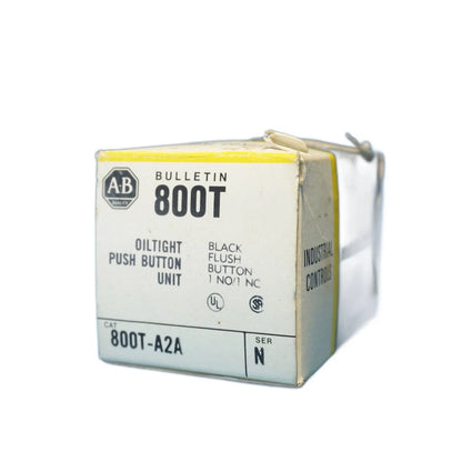 Allen-Bradley 800T-A2A / 800TA2A Push Button BLACK - New in box