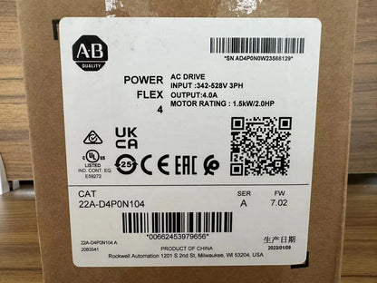 NEW 22A-D4P0N104 22A-D4PON104 Inverter 1.5KW