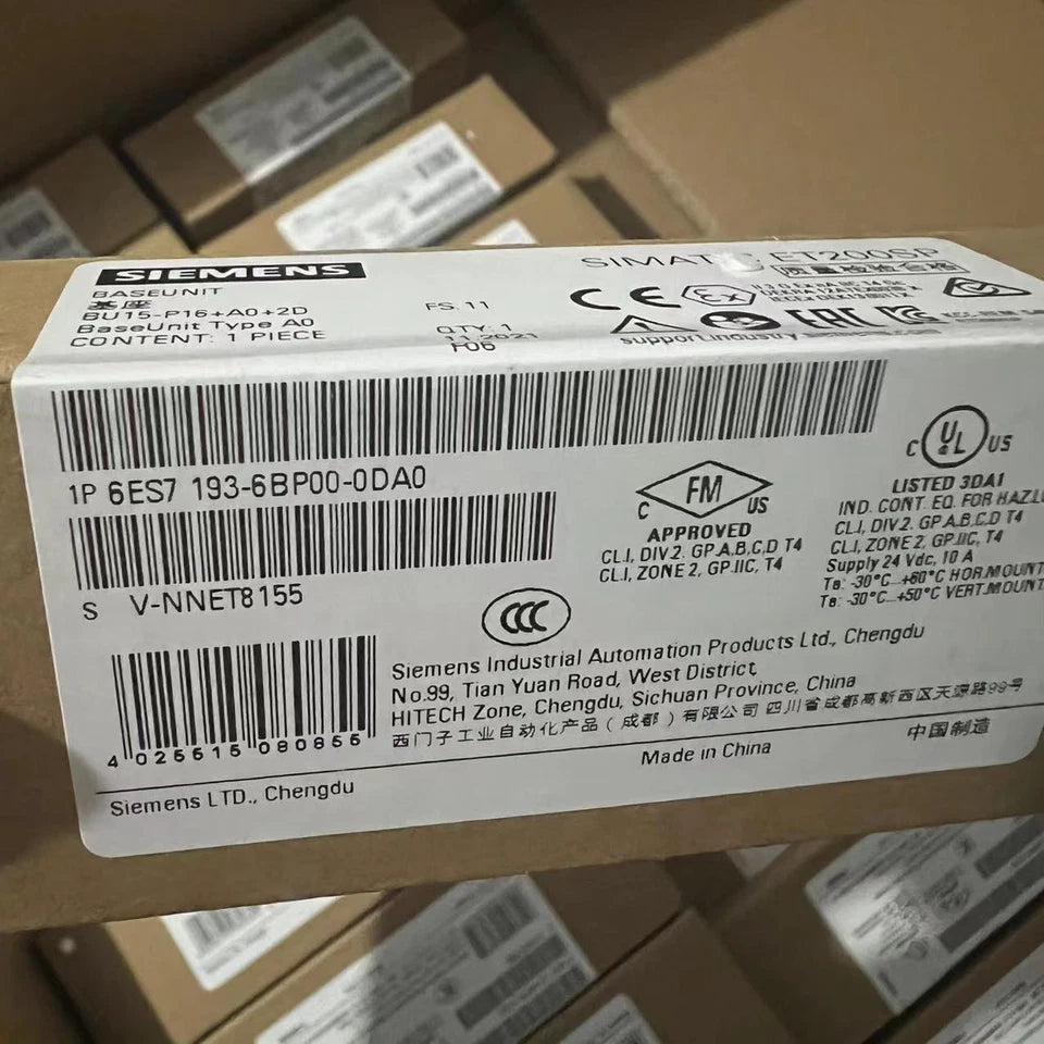 6ES7193-6BP00-0DA0 NEW SIEMENS SIMATIC ET 200SP Base Unit 6ES7193-6BP00-0DA0