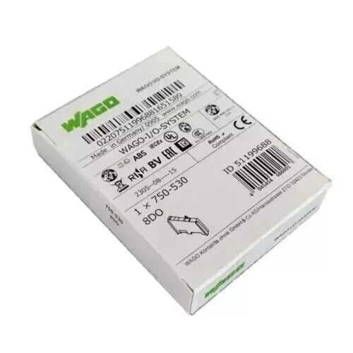 New WAGO 750-530 8-Channel 24VDC 0.5A Digital Output PLC I/O Module 750530